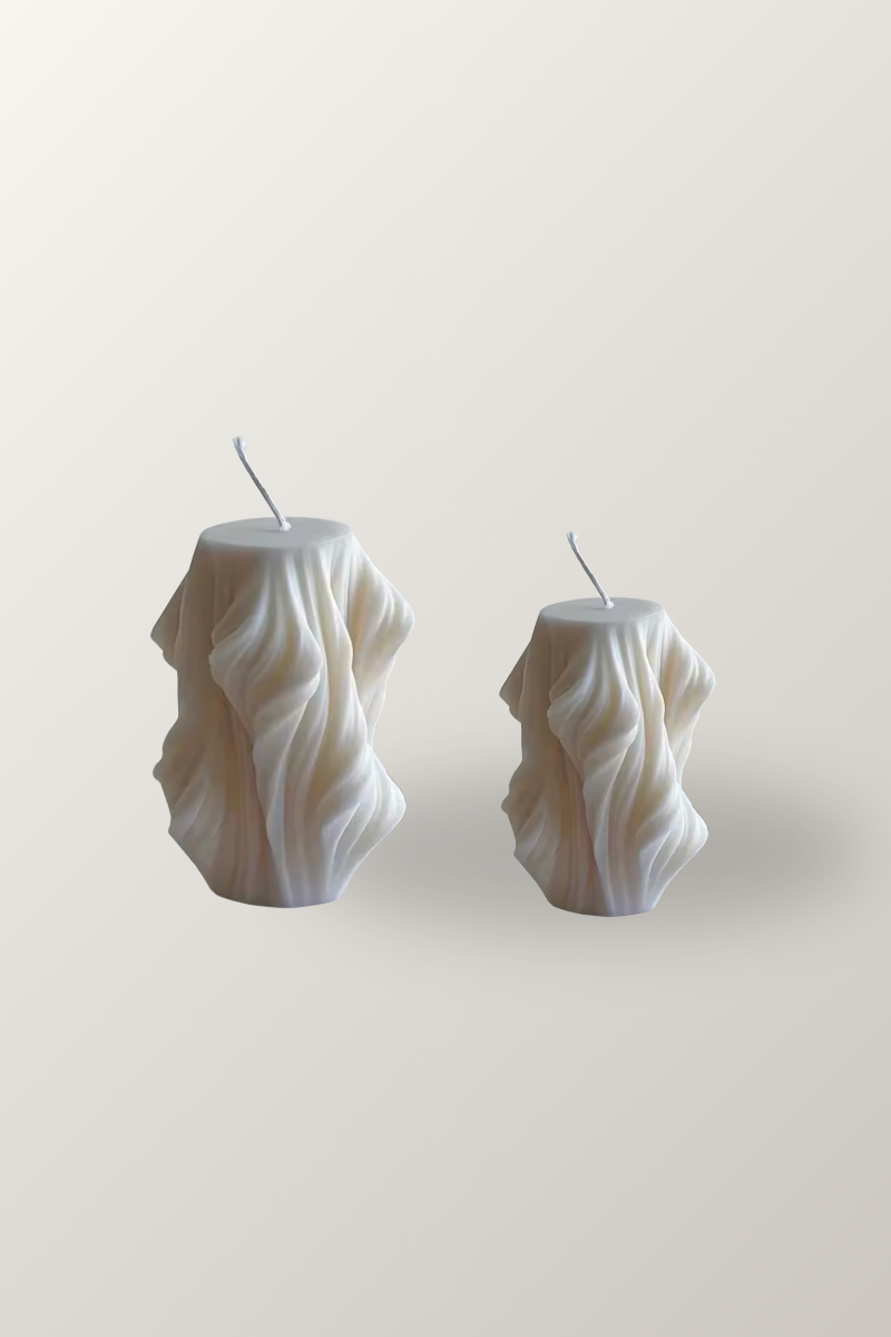 bougie-ondulée-forme-géométrique-décoration-maison-salon-salle-à-manger- soirée