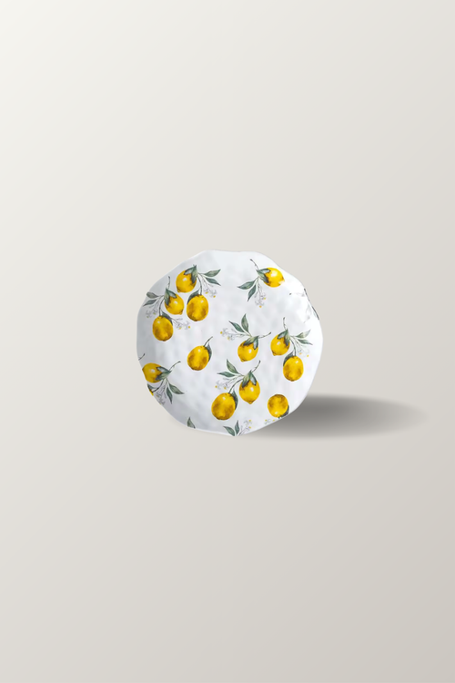 assiette-dessert-motif-citron-floral-art de la table, cuisine, maison
