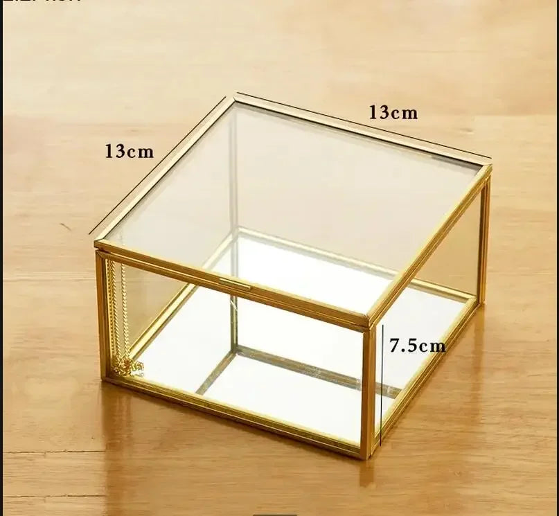 boite, bijoux,laiton,verre,transparent,rangement,dressing,chambre,salon,maison,intérieur