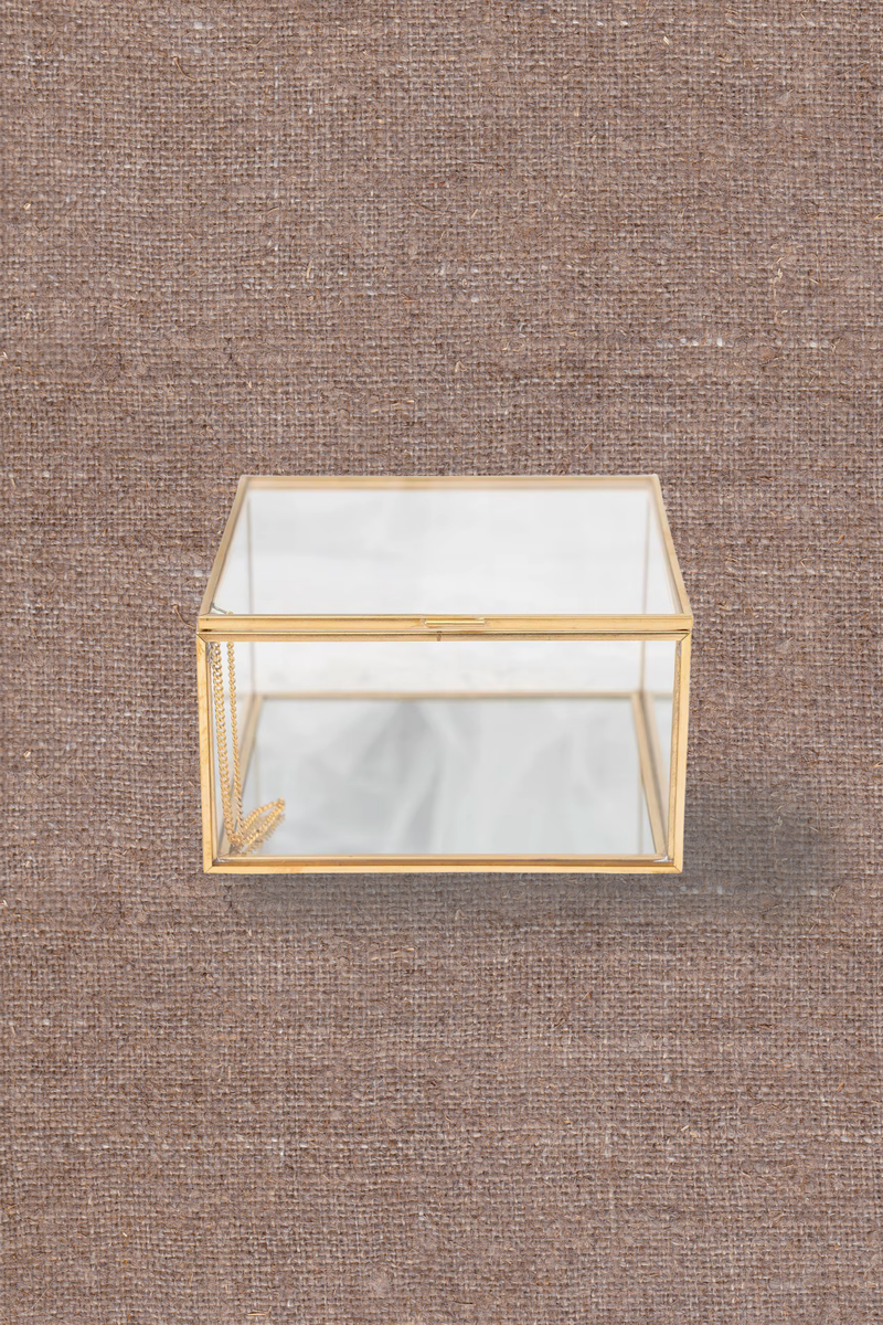 boite, bijoux,laiton,verre,transparent,rangement,dressing,chambre,salon,maison,intérieur