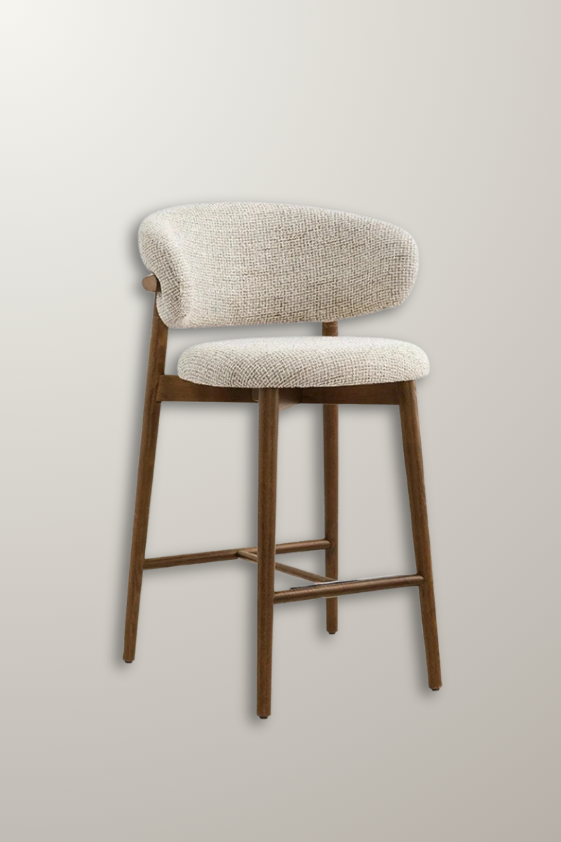 chaise,bar,bois,noyer,issu,chiné,assise,maison,décoration