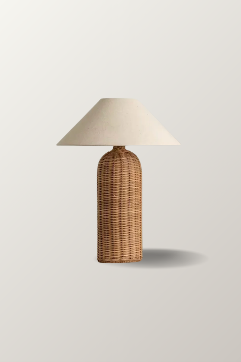 lampe, luminaire,rotin,lin,décoration,intérieur,maison,