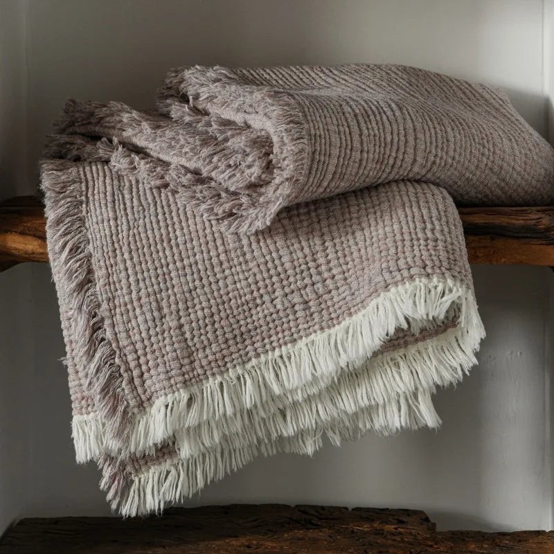 plaid-coton-lin-gris-beige-decoration,maison,chambre,lit,couverture,cocooning,bohemien