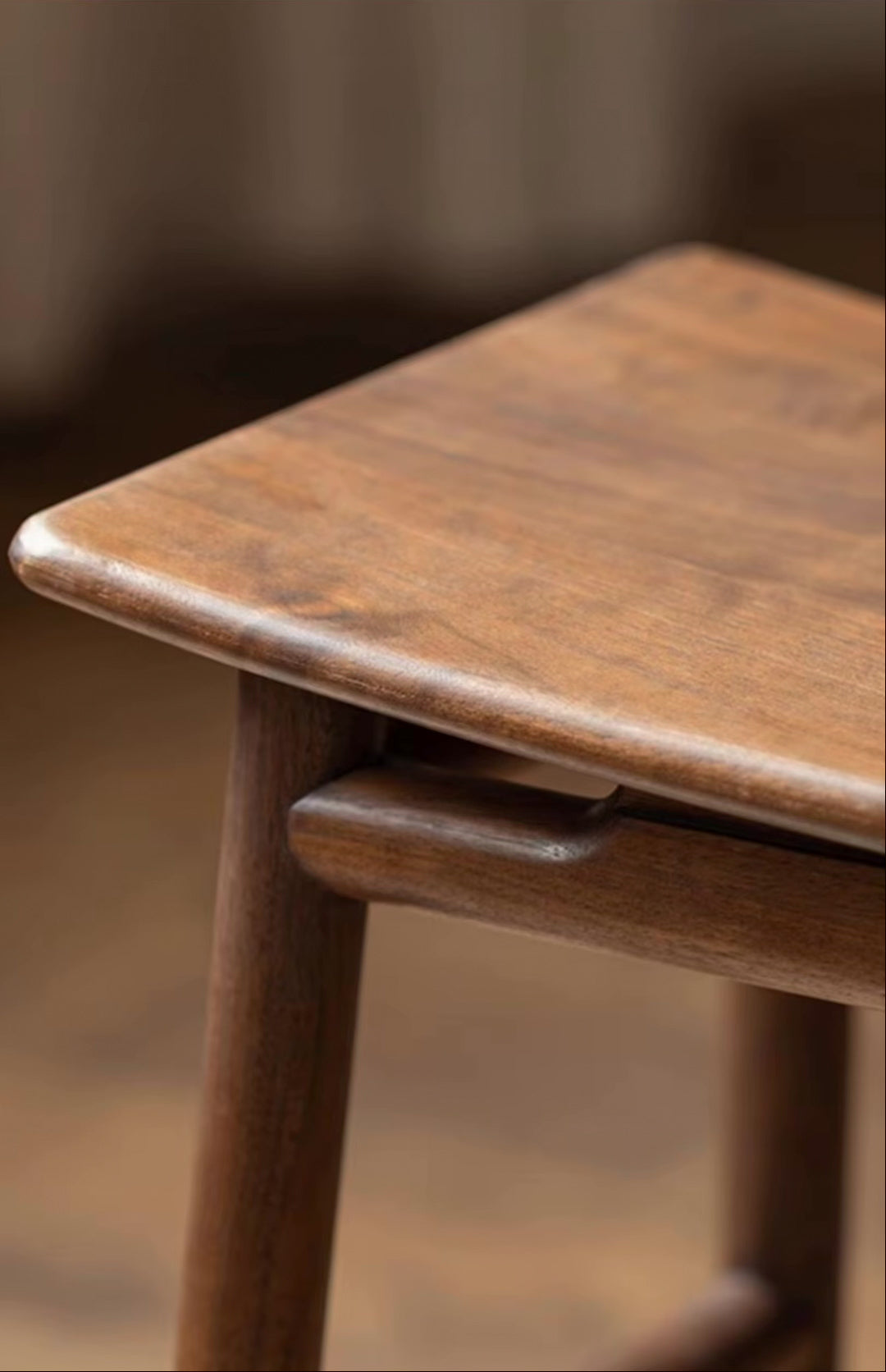 tabouret, noyer, chêne, massif, décoration,maison,table,salon
