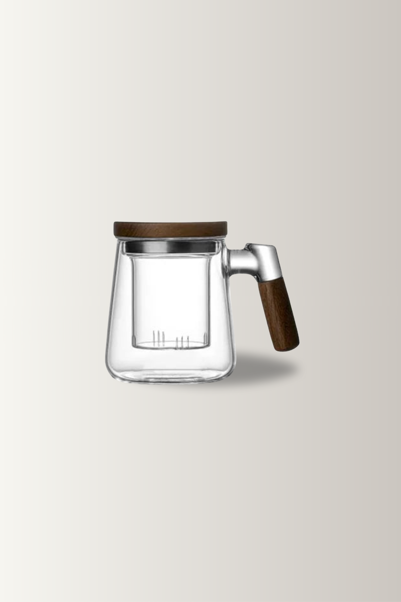 Tasse,thé,infuseur,accessoire,boisson,chaude,tisane,couvercle,manche,bois